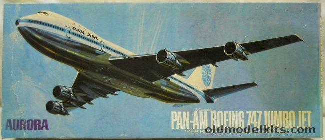 Aurora 1/156 Pan Am Boeing 747, 381-250 plastic model kit